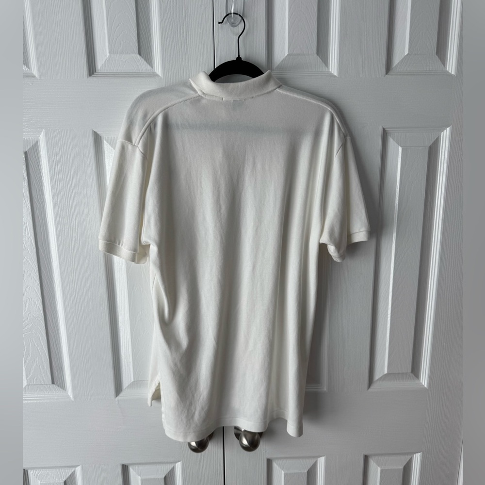 sold Lauren White Polo with Navy Pony Logo Size Small Classic Fit Quiet Luxury - Picture 4 of 4